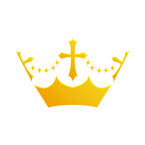 金色に輝く王冠イラストアイコン