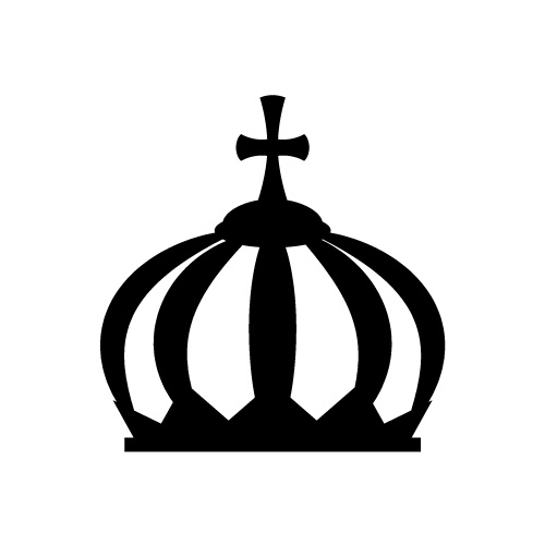 十字が飾られた王冠・クラウンアイコン