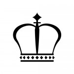 王冠シルエットのイラレ用epsイラスト素材