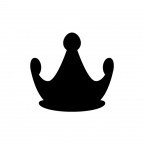 丸みの帯びた王冠のアイコンイラスト
